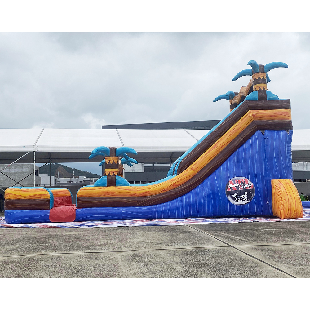 Inflatable Palm Tree Double Water Slide6