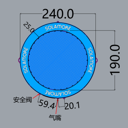 Dia 2.4m Pool Ring Design