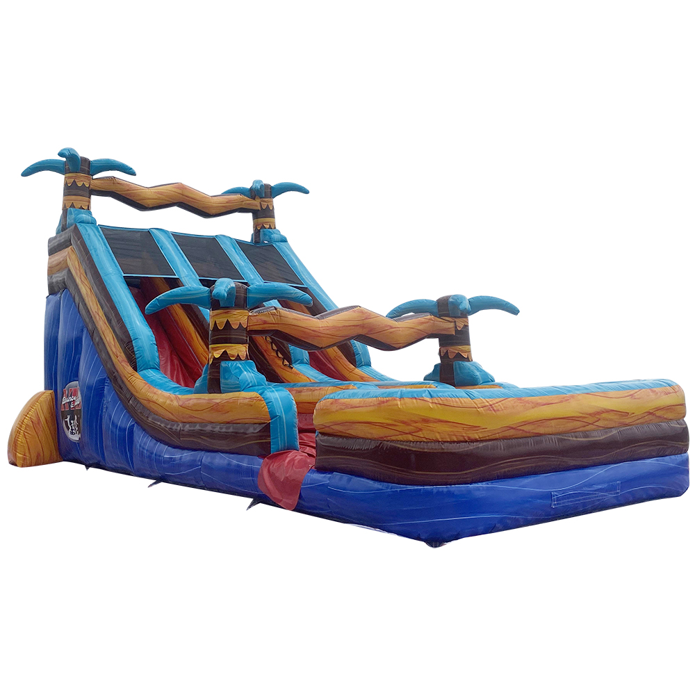 Inflatable Palm Tree Double Water Slide1